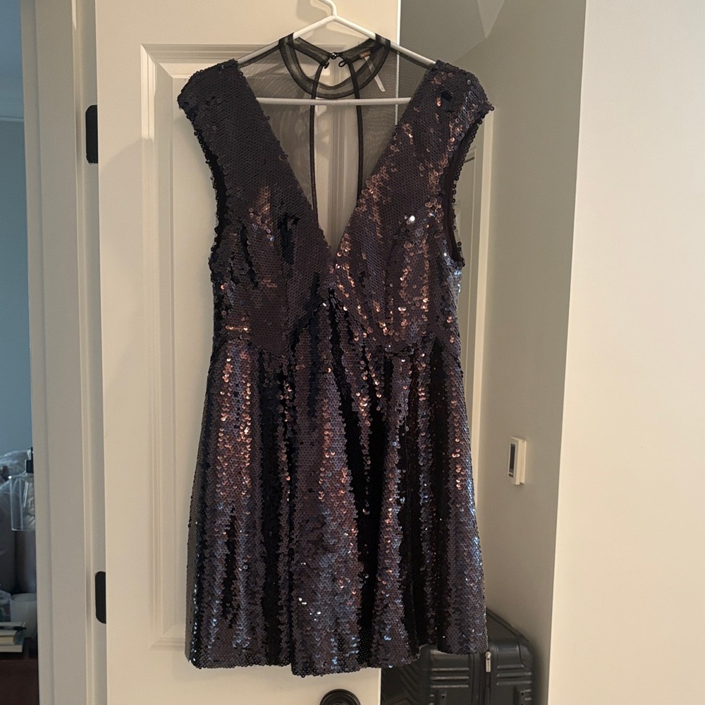 Free People Black Sequin Dress